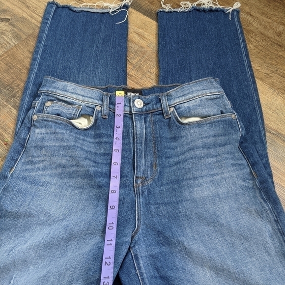 𝅺hudson zoeey high rise straight cuff denim jeans distressed - Picture 4 of 10